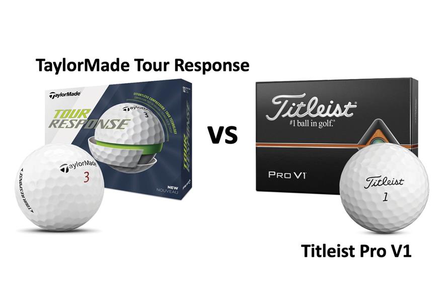 TaylorMade Tour Response vs Titleist Pro V1 golf balls