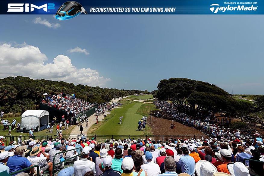 David Lynn tees off at the US PGA Championship at Kiawah Island in 2012, where he finished runner-up.