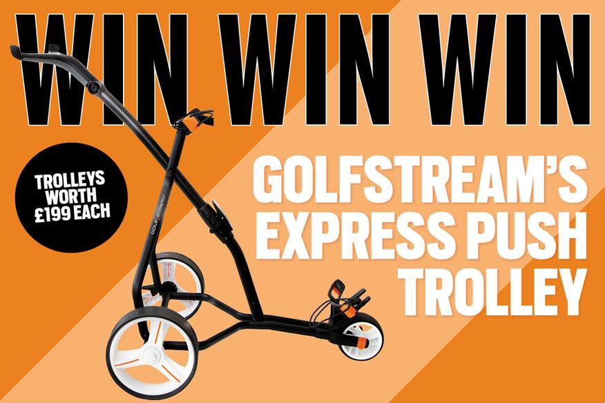 We've got two Golfstream Express Push Trolleys to give away.