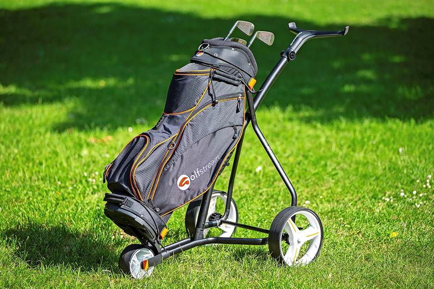 We've got two Golfstream Express Push Trolleys to give away (bag not included).