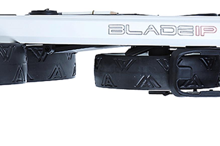 The Big Max Blade IP push trolley folds down to fit in the smallest of spaces.