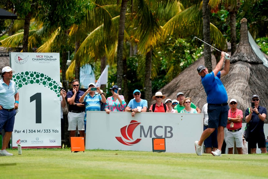 Thomas Bjorn plays in the MCB Tour Championship pro am