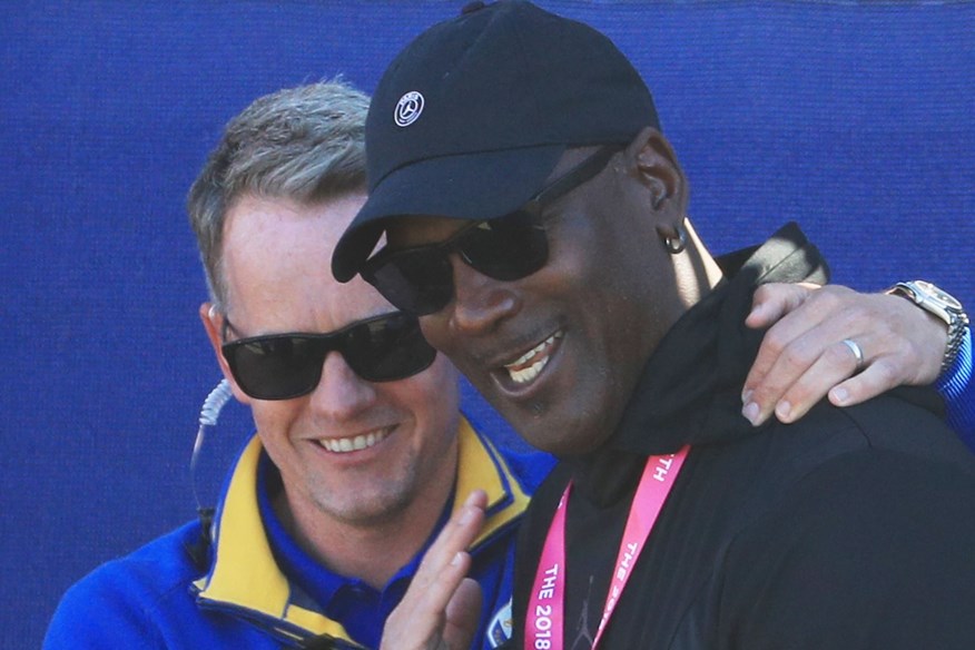 Luke Donald and Michael Jordan at the 2018 Ryder Cup
