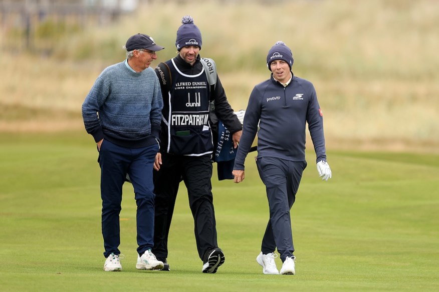 Matt Fitzpatrick playing alongside dad, Russell, at the 2025 Alfred Dunhill Links Championship.