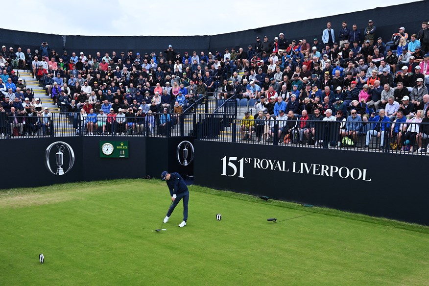 Hoylake member Matthew Jordan tees off in The Open