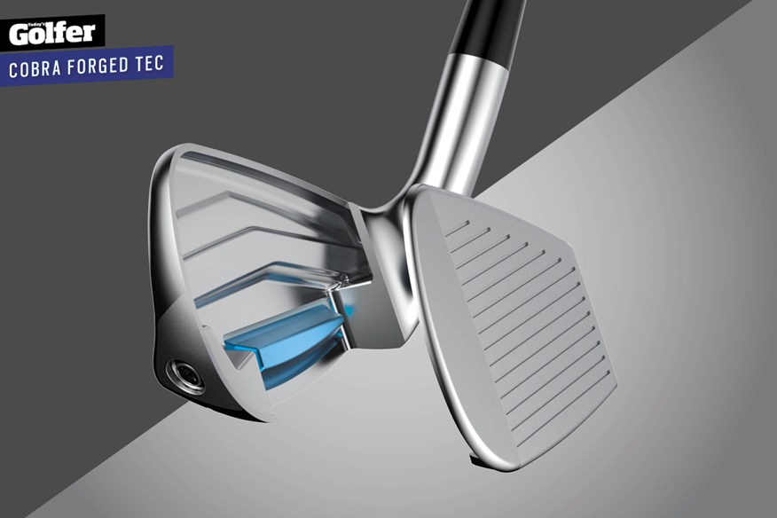 The Tungsten weighting inside the Cobra Forged Tec X iron.