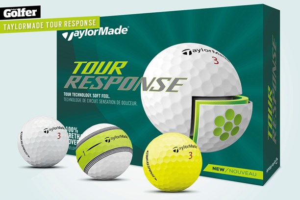 The 2022 TaylorMade Tour Response golf ball is available in three models - white, yellow and striped.