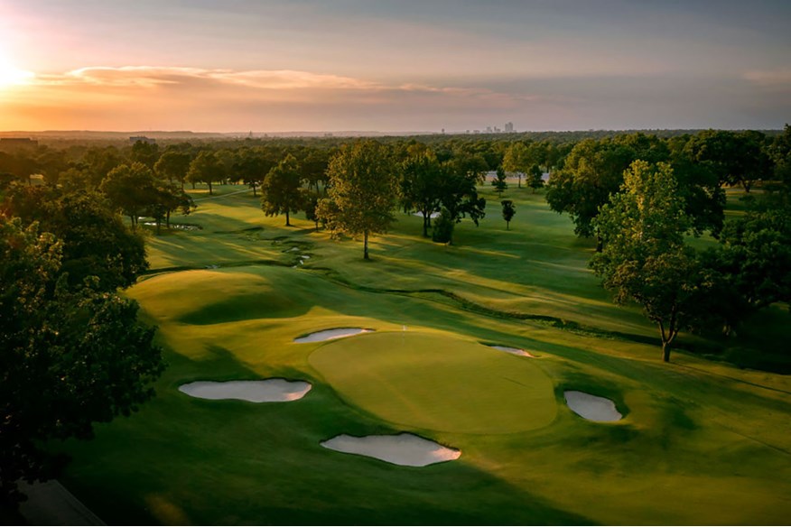 The 10th hole at Southern Hills Country Club.