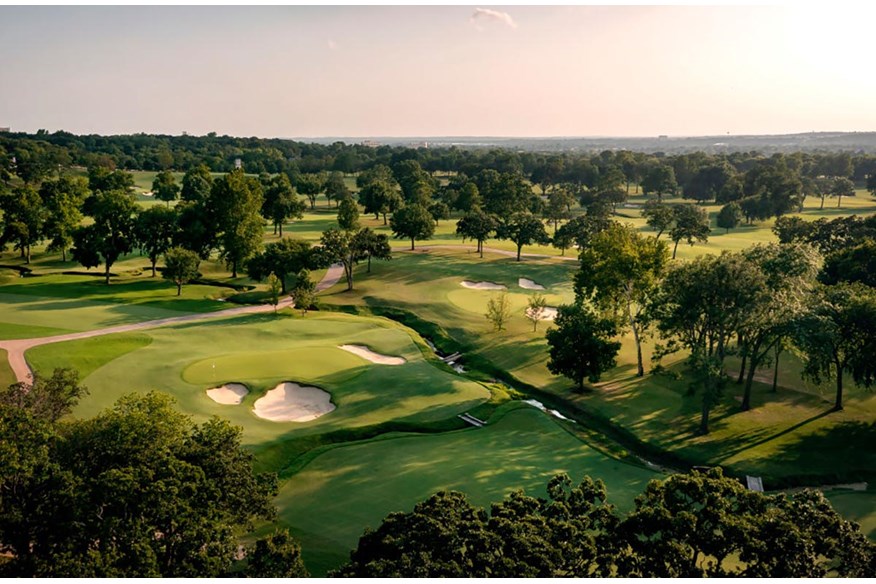 The 17th hole at Southern Hills Country Club.