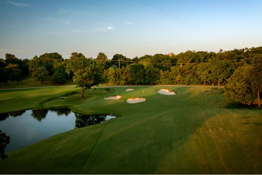 The 11th hole at Southern Hills Country Club.