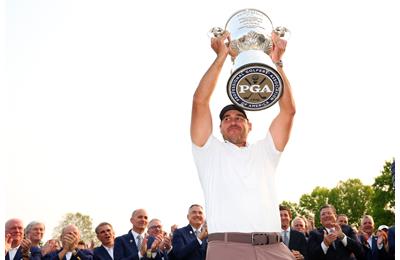 The Wanamaker Trophy is just one of the prizes the champion receives for winning the PGA Championship