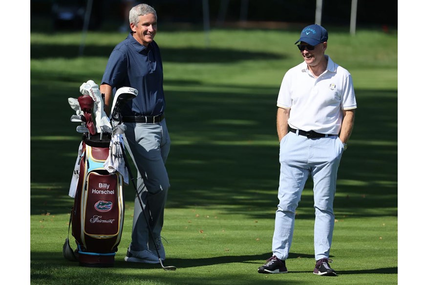 Jay Monahan, Commissioner of the PGA TOUR and Keith Pelley, CEO of the DP World Tour