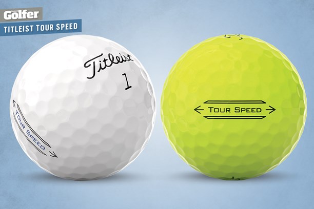 The Titleist Tour Speed is available in white and yellow.