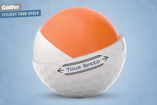 The three-layer Titleist Tour Speed golf ball has a reformulated core.