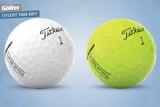 The Titleist Tour Soft is available in white and yellow.