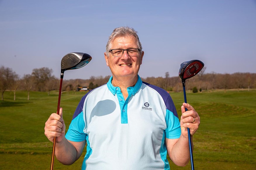 Today's Golfer reader Steve Spink with his old Ping driver and new TaylorMade Stealth driver.