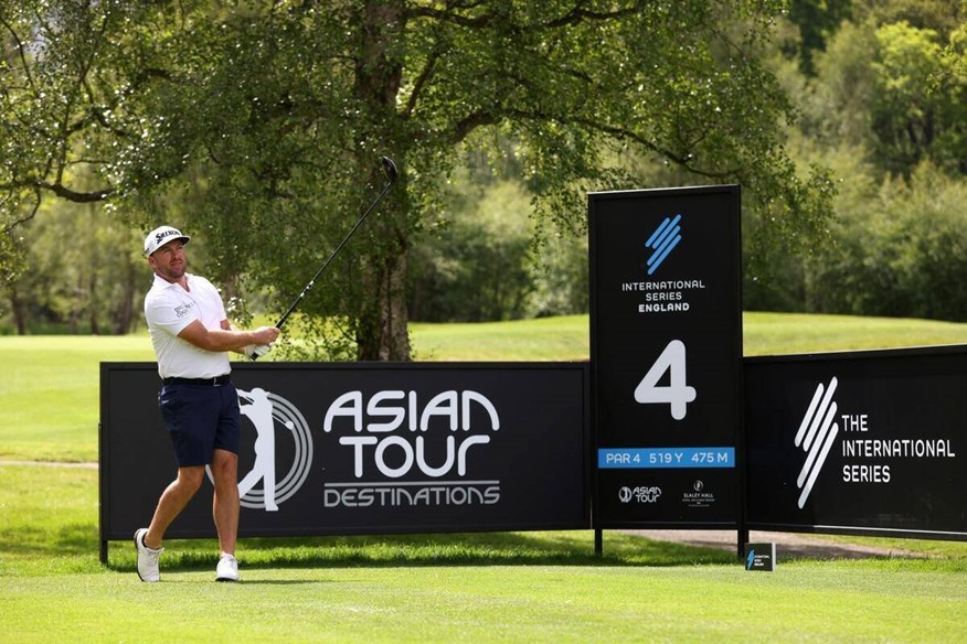 Graeme McDowell playing at Slaley Hall in the Asian Tour's International Series - England event