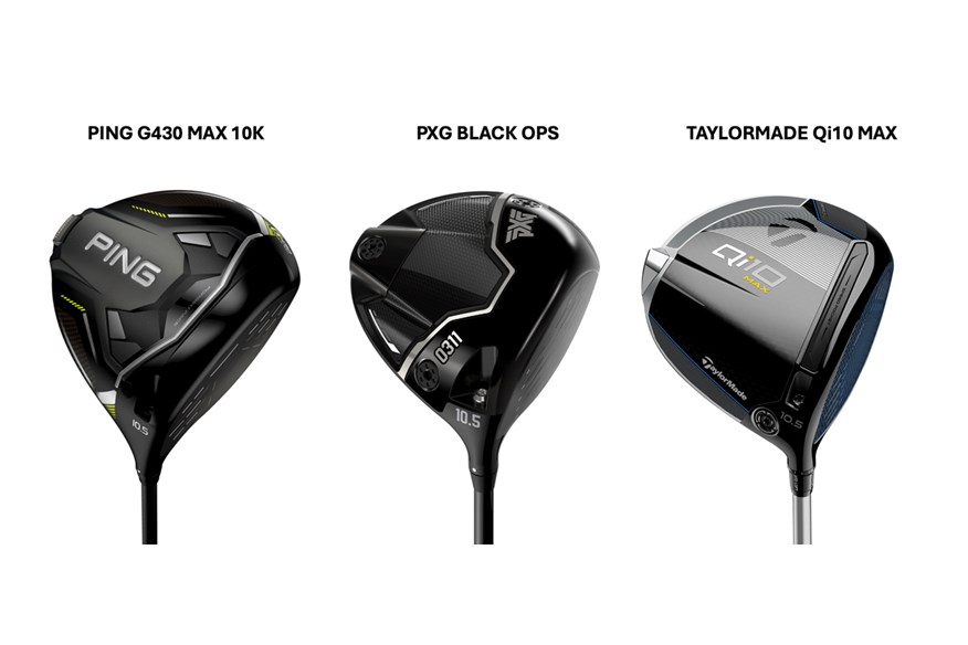 The three highest MOI drivers on the market in 2024 - Ping G430 Max 10K, PXG Black Ops and TaylorMade Qi10 Max