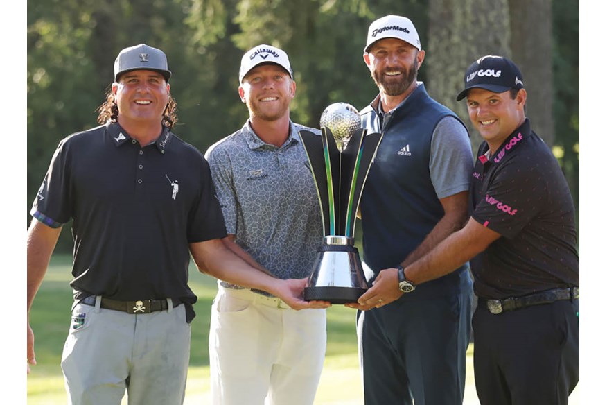 4Aces GC players Pat Perez, Talor Gooch, Dustin Johnson and Patrick Reed won the Team Event at the LIV Golf Invitational Portland.