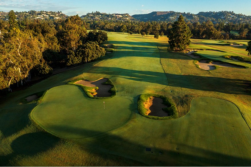 The 14th hole at LACC, home of the 2023 US Open