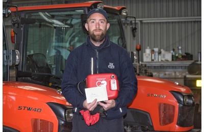 Greenkeeper Liam Nicholson saved the life of member Gordon Moodie.