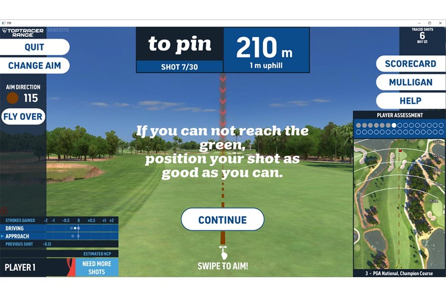 Toptracer30 asks you to hit 30 shots of all differing distances and styles to work out which areas of your game need the most improvement.