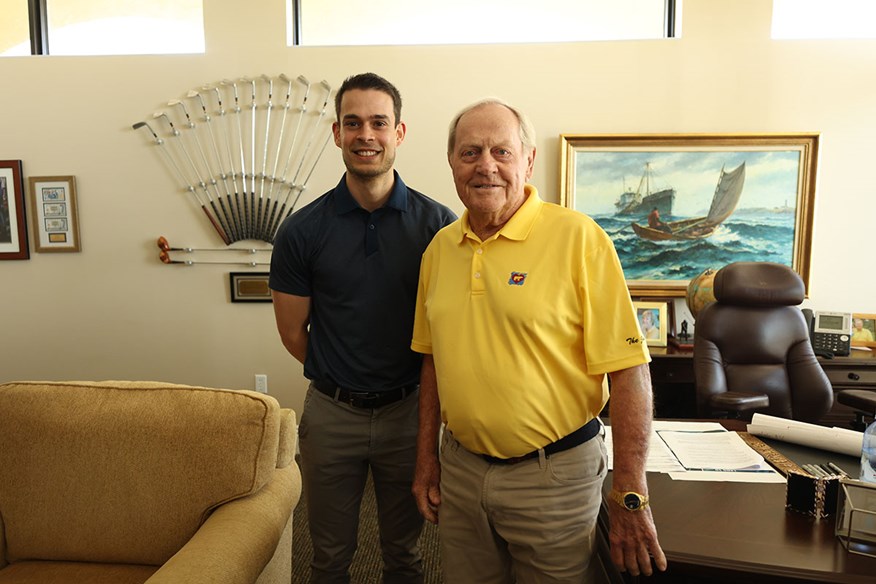 Jack Nicklaus with Today's Golfer Features Editor Michael Catling.