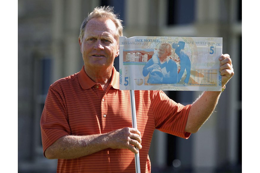 Jack Nicklaus was presented with a £5 note bearing his face