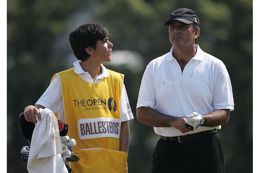 Seve Ballesteros played in his final Open in 2006, with son Baldomero as his caddie.