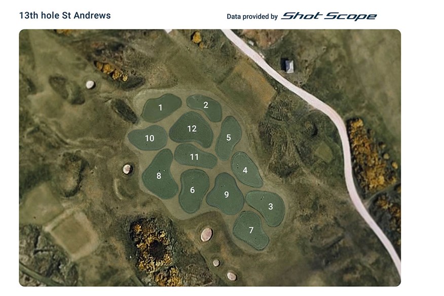 The greens are huge at St Andrews, which is good for hitting GIR but not so good for putting...