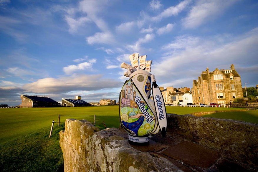 The special edition Callaway bag for the 2022 Open at Andrews is pretty special