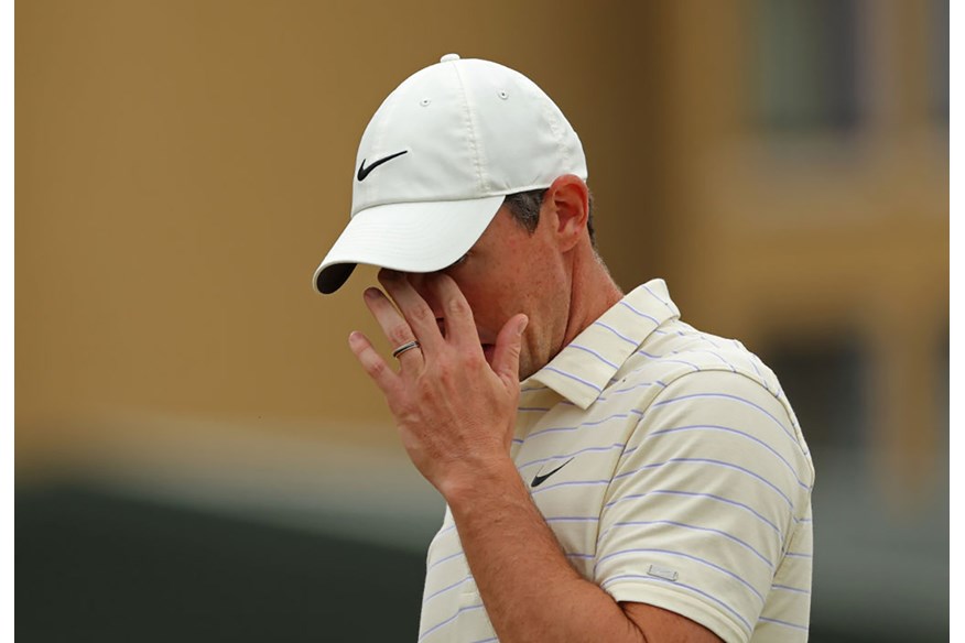 Rory McIlroy fights back the tears on the 18th hole at the 150th Open.