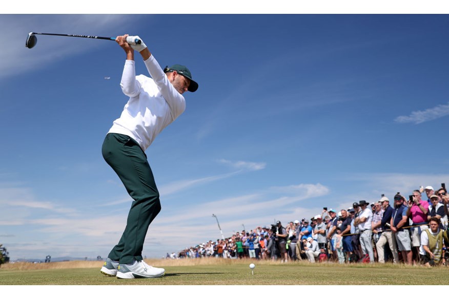 Sergio Garcia in action at the 150th Open.