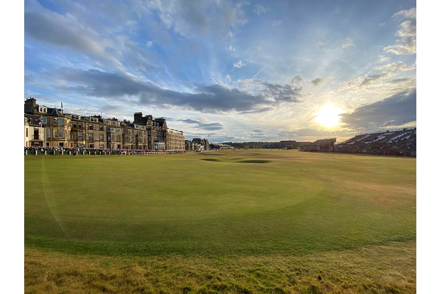 The 18th at St Andrews during the second round of the 2022 Open.