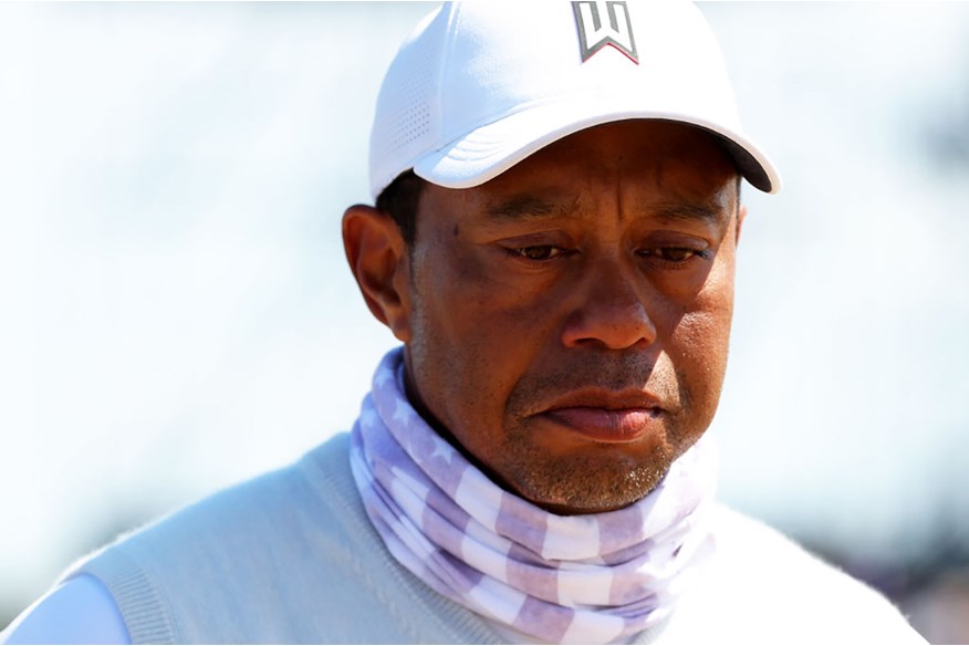 Tiger Woods during his second round of the 150th Open.