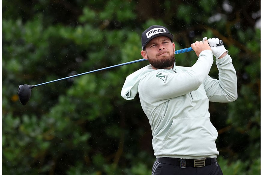 Tyrrell Hatton frequently wears a hoodie on the golf course.