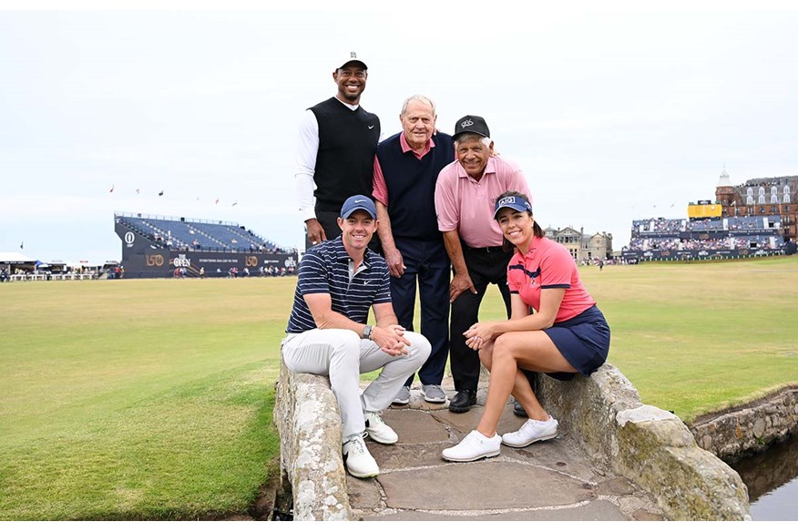 Georgia Hall played in the Celebration of Champions event with Tiger Woods, Rory McIlroy and Lee Trevino.