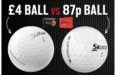 We pit the premium Titleist Pro V1 golf ball against the entry-level Srixon Distance golf ball.