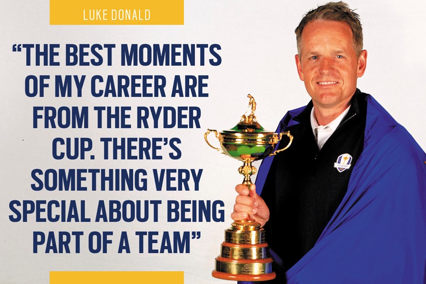 Luke Donald reflects on his career and looks ahead to the Ryder Cup.