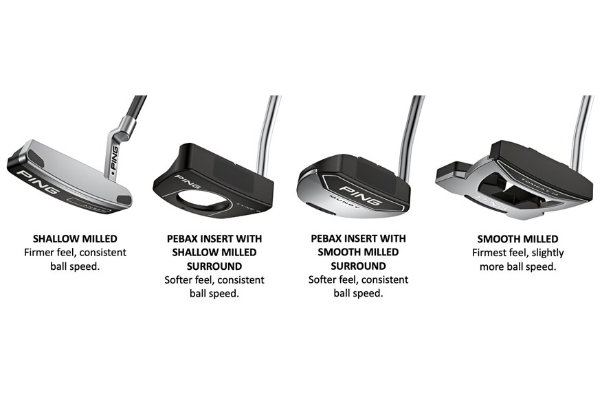 The four different Ping 2023 putter faces