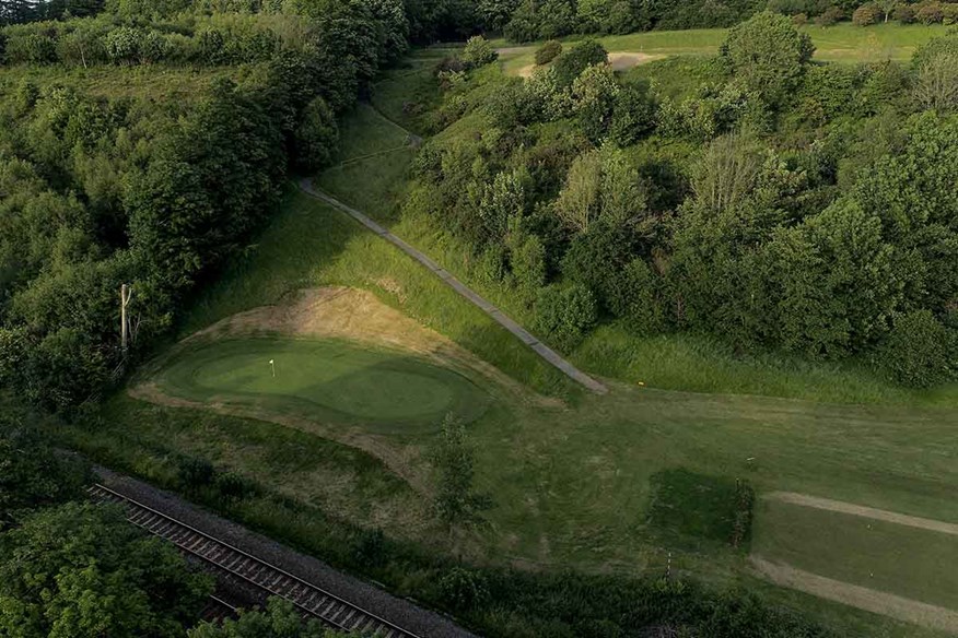 The 2nd hole at Gillyflower Golf Course is one of the most extreme par-3s in England.