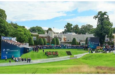 The 1st tee at the BMW PGA Championship at Wentworth.