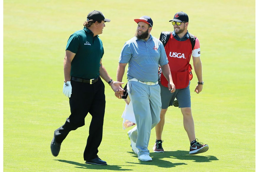 Andrew 'Beef Johnston played alongside Phil Mickelson at the US Open in 2018.