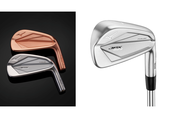 The Mizuno JPX923 Tour with both a copper and satin chrome finish