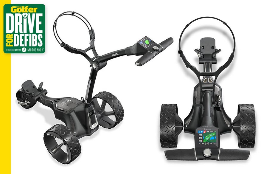 The Motocaddy M-Tech GPS trolley.