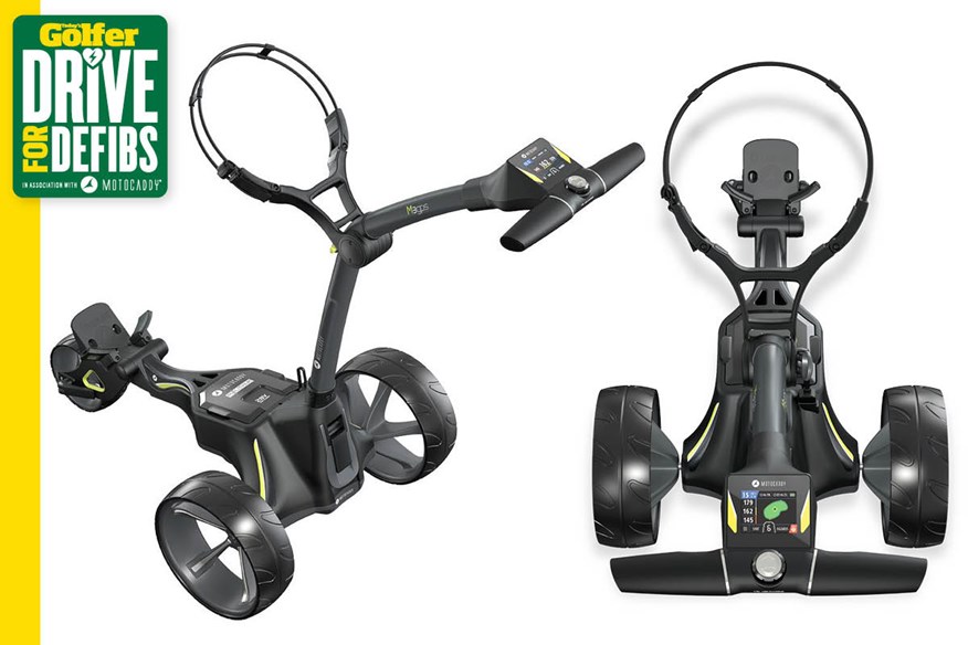 The Motocaddy M3 GPS trolley.