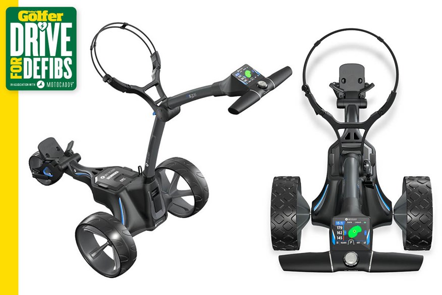 The Motocaddy M5 GPS trolley.