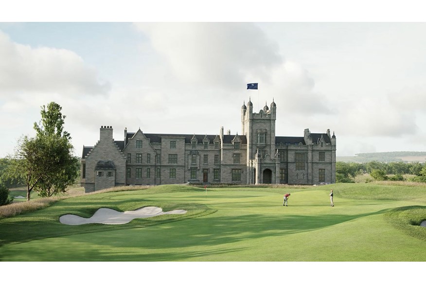 The golf course features Ury Castle heavily