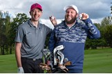 John Robins and Andrew 'Beef' Johnston share a laugh.