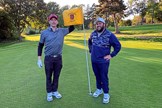 John Robins and Andrew 'Beef' Johnston, co-hosts of the Beef's Golf Club podcast, at North Middlesex Golf Club.